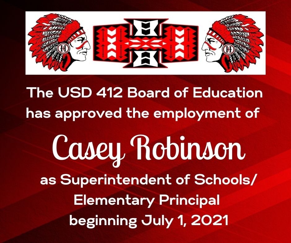Hoxie Community Schools USD 412 New Superintendent/Principal Hired